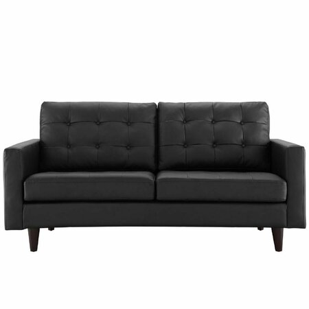 PRIMEWIR Empress Loveseat in Tufted Black Leather EEI-1546-BLK